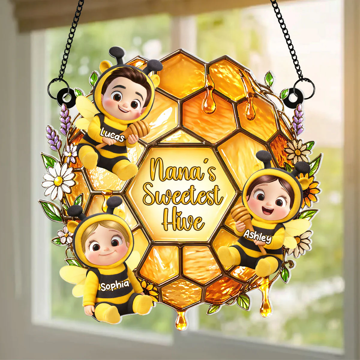 Grandma's Sweetest Hive - Personalized Suncatcher - Mother's Day Gift for Grandma, Mom, Wife - Image 6