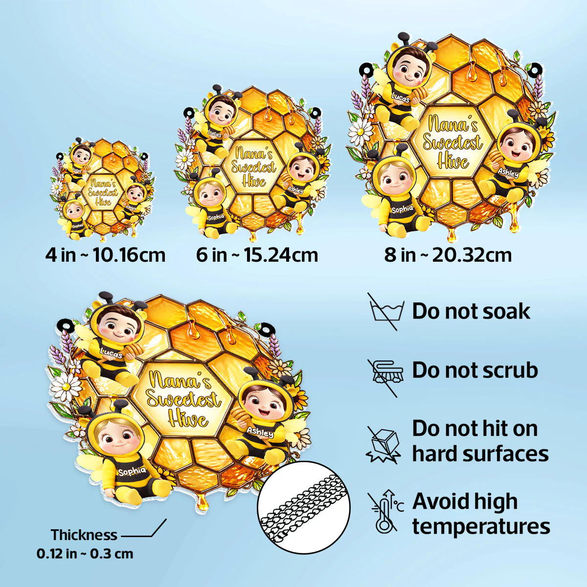 Grandma's Sweetest Hive - Personalized Suncatcher - Mother's Day Gift for Grandma, Mom, Wife - Image 7