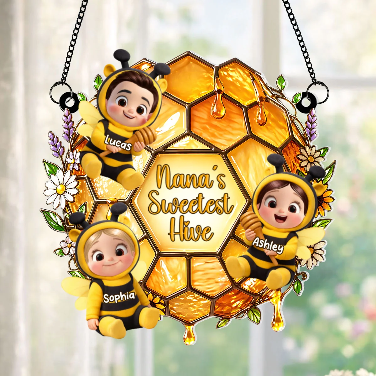 Grandma's Sweetest Hive - Personalized Suncatcher - Mother's Day Gift for Grandma, Mom, Wife - Image 8