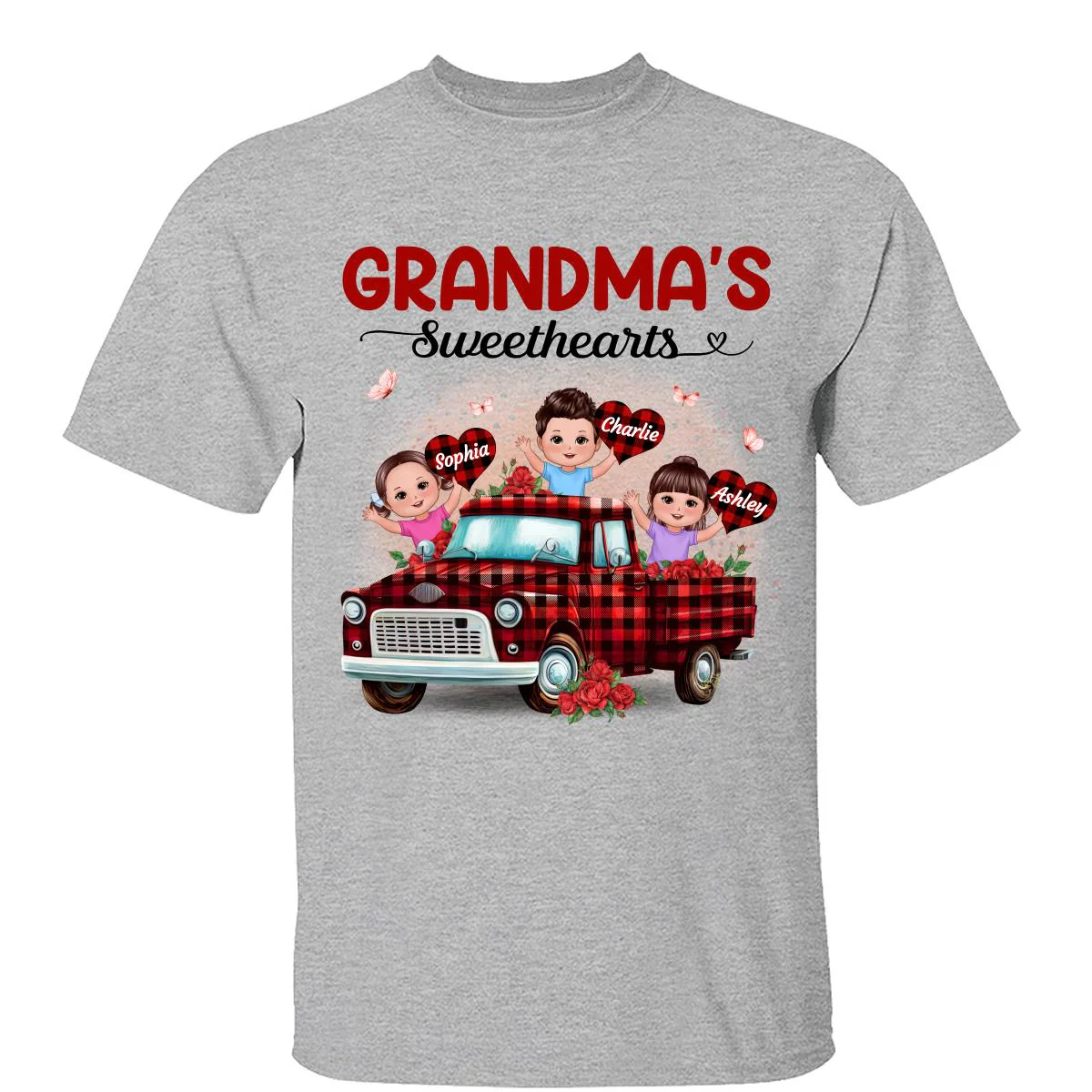 Grandma‘s Sweethearts Happy Doll Kids On Truck Personalized Shirt