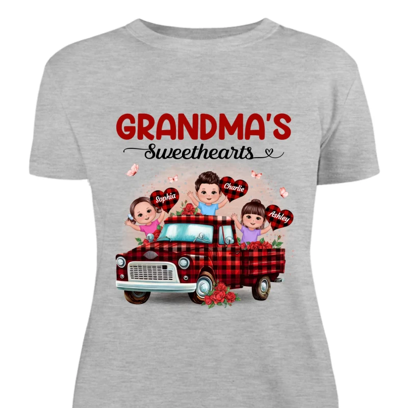 Grandma‘s Sweethearts Happy Doll Kids On Truck Personalized Shirt - Image 10