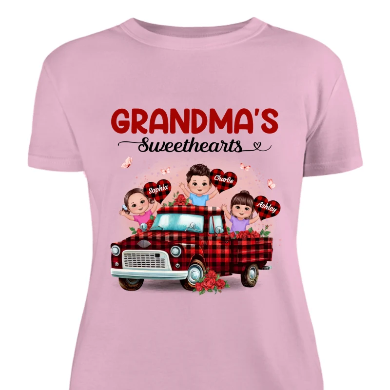 Grandma‘s Sweethearts Happy Doll Kids On Truck Personalized Shirt - Image 11