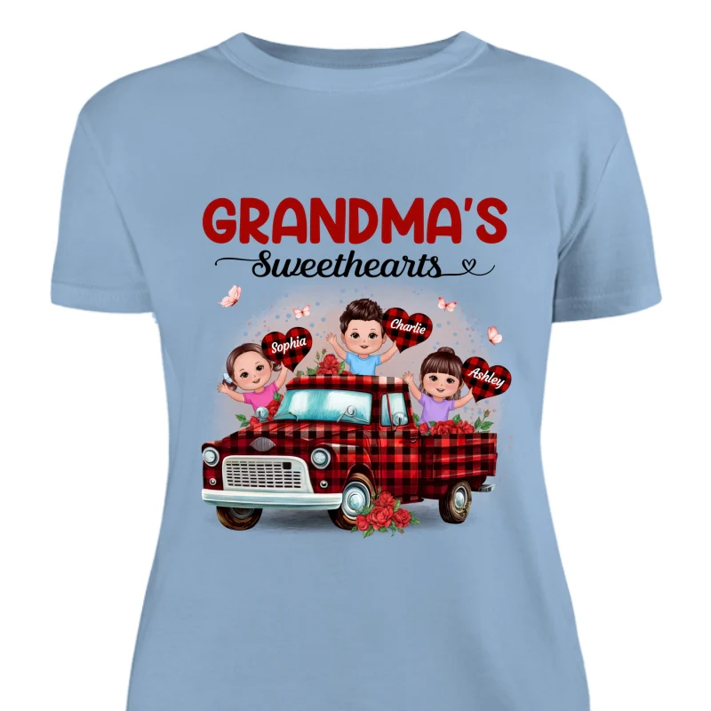 Grandma‘s Sweethearts Happy Doll Kids On Truck Personalized Shirt - Image 12