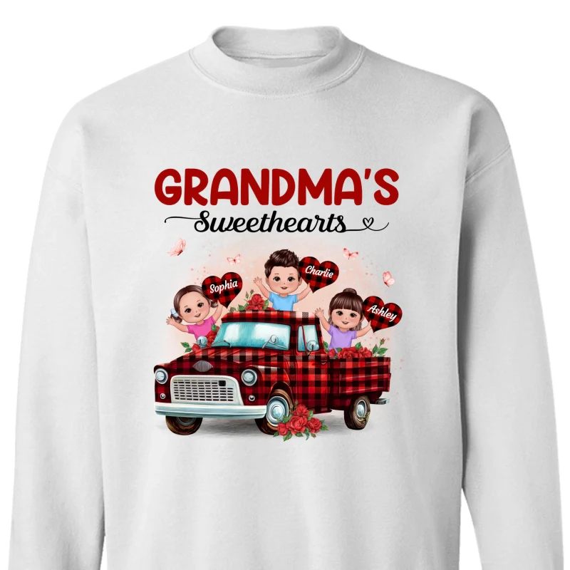 Grandma‘s Sweethearts Happy Doll Kids On Truck Personalized Shirt - Image 17