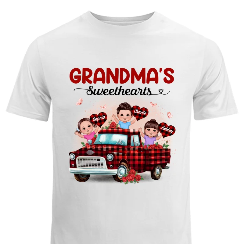 Grandma‘s Sweethearts Happy Doll Kids On Truck Personalized Shirt - Image 5