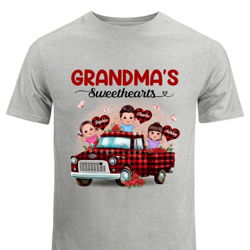 Grandma‘s Sweethearts Happy Doll Kids On Truck Personalized Shirt - Image 6
