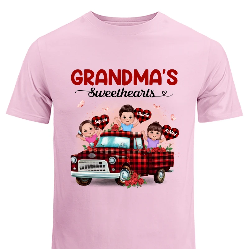 Grandma‘s Sweethearts Happy Doll Kids On Truck Personalized Shirt - Image 7