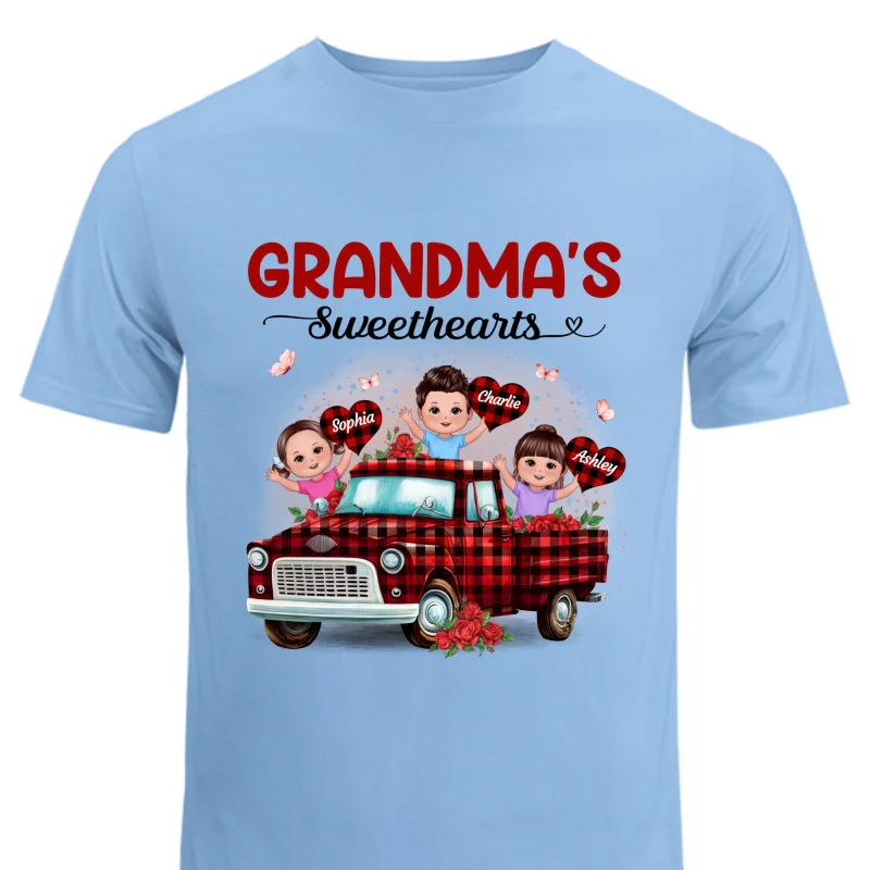 Grandma‘s Sweethearts Happy Doll Kids On Truck Personalized Shirt - Image 8