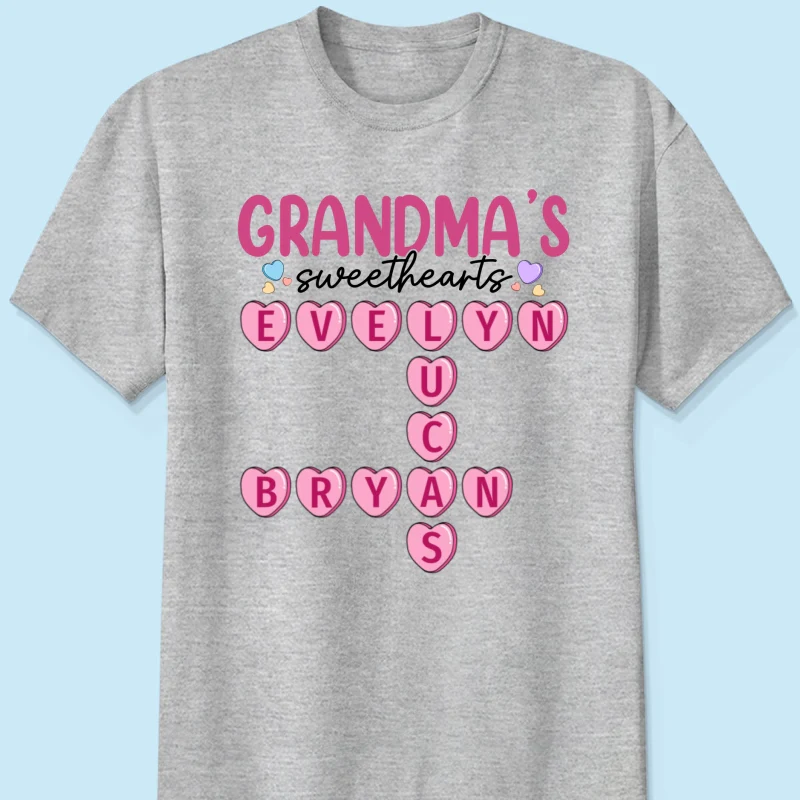 Grandma's Sweethearts Unique Crossword Puzzle Personalized Shirt - Image 10