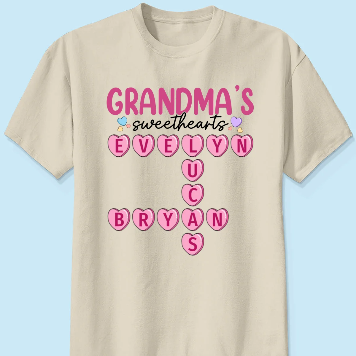Grandma's Sweethearts Unique Crossword Puzzle Personalized Shirt - Image 11