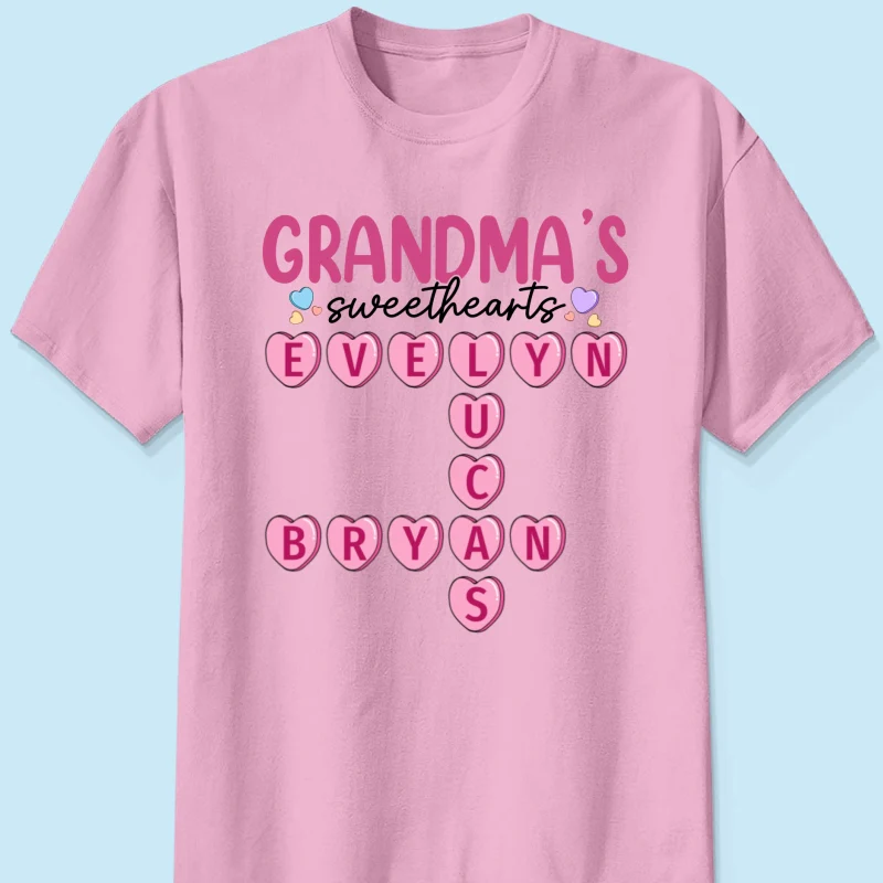 Grandma's Sweethearts Unique Crossword Puzzle Personalized Shirt - Image 12