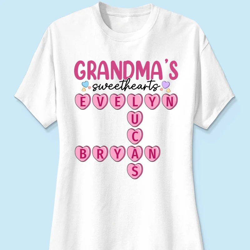 Grandma's Sweethearts Unique Crossword Puzzle Personalized Shirt - Image 13