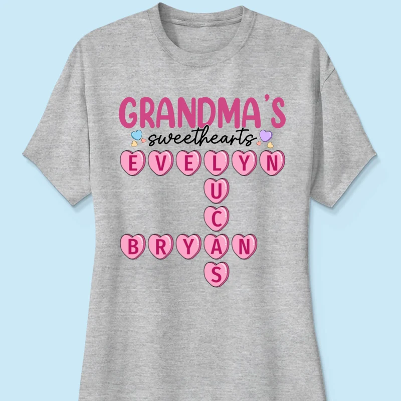 Grandma's Sweethearts Unique Crossword Puzzle Personalized Shirt - Image 14