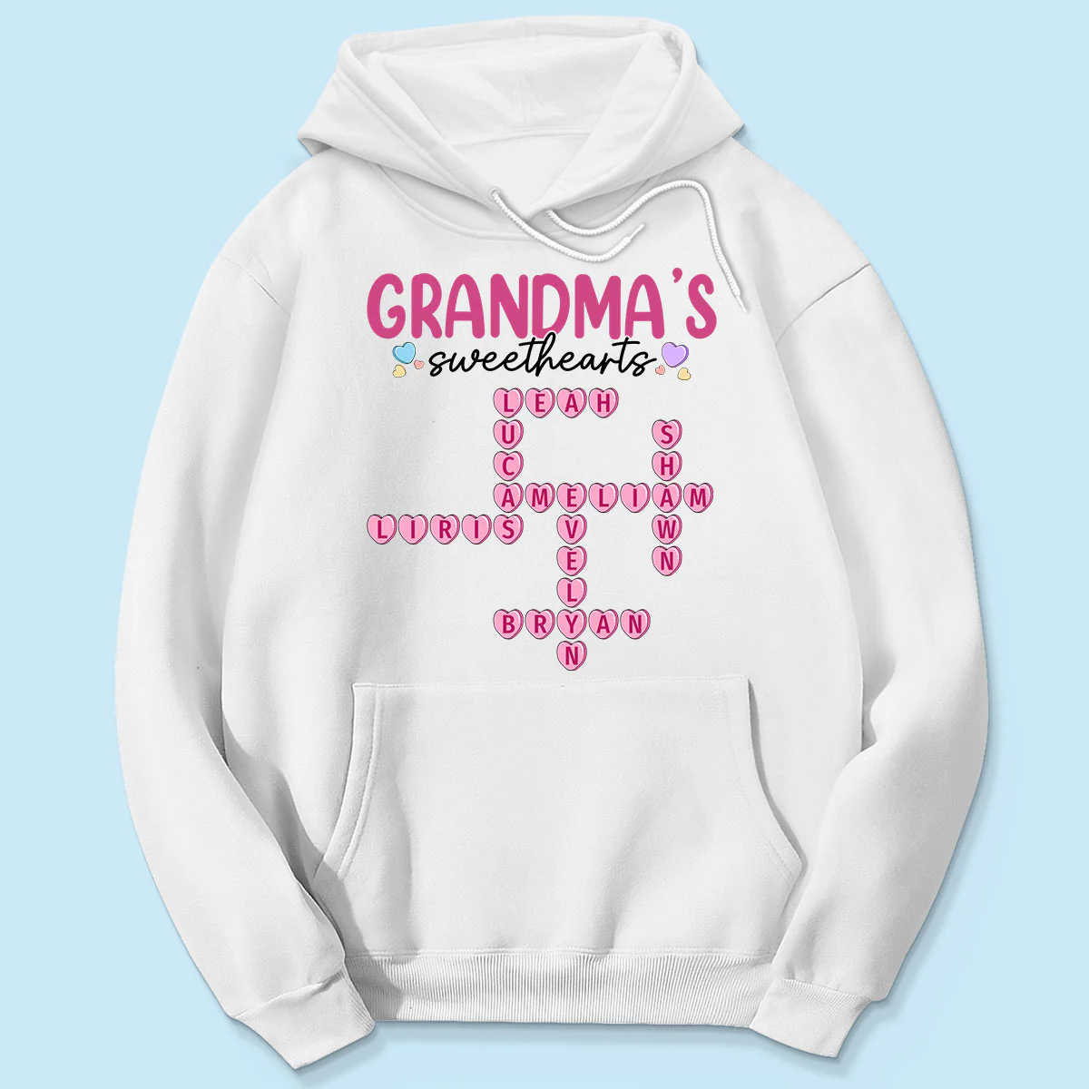 Grandma's Sweethearts Unique Crossword Puzzle Personalized Shirt - Image 5