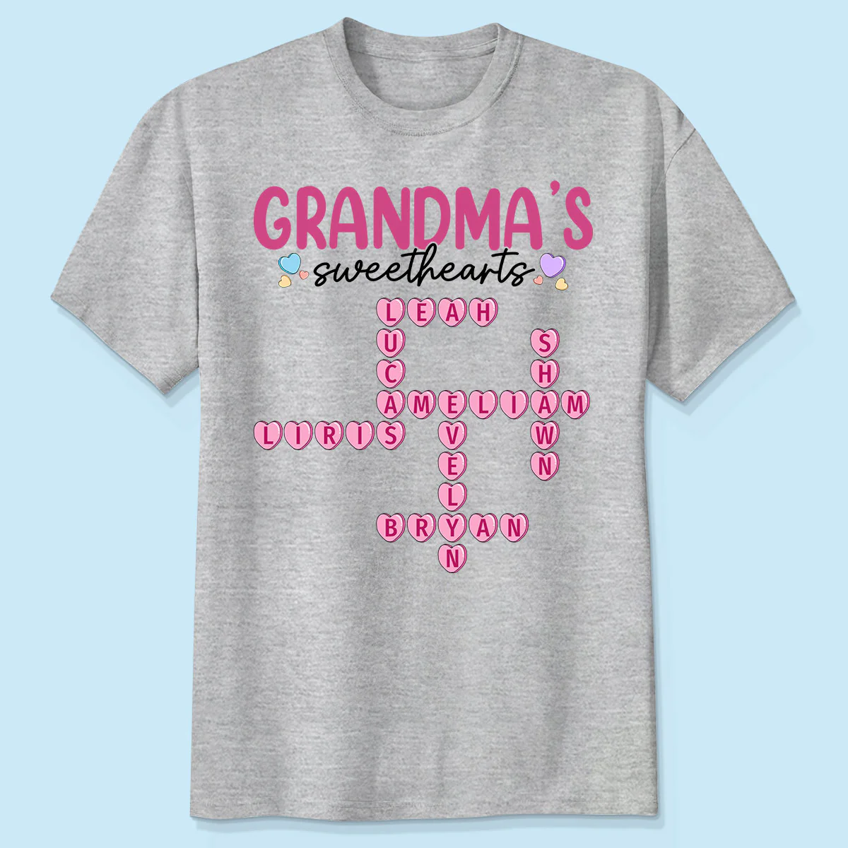 Grandma's Sweethearts Unique Crossword Puzzle Personalized Shirt - Image 8