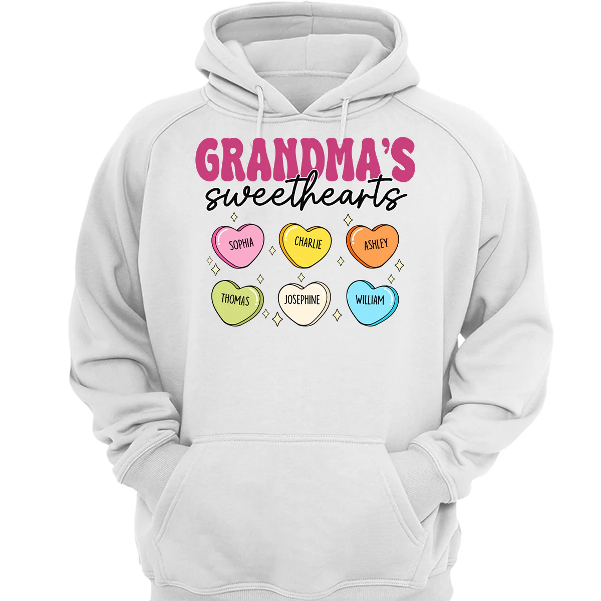 Grandma‘s Sweethearts Valentine’s Day For Grandma Mom Personalized Shirt - Image 3