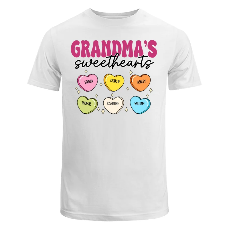 Grandma‘s Sweethearts Valentine’s Day For Grandma Mom Personalized Shirt - Image 5