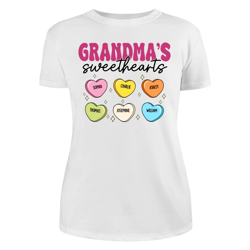 Grandma‘s Sweethearts Valentine’s Day For Grandma Mom Personalized Shirt - Image 9