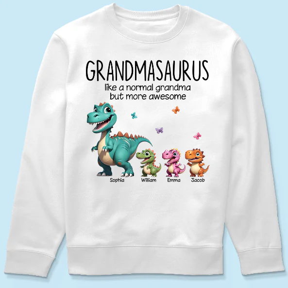 Grandmasaurus And Kids 3D Effect Dinosaurs Personalized Shirt | A Heartfelt Gift for Grandma's Birthday, Mother’s Day, or Just Because - Image 13