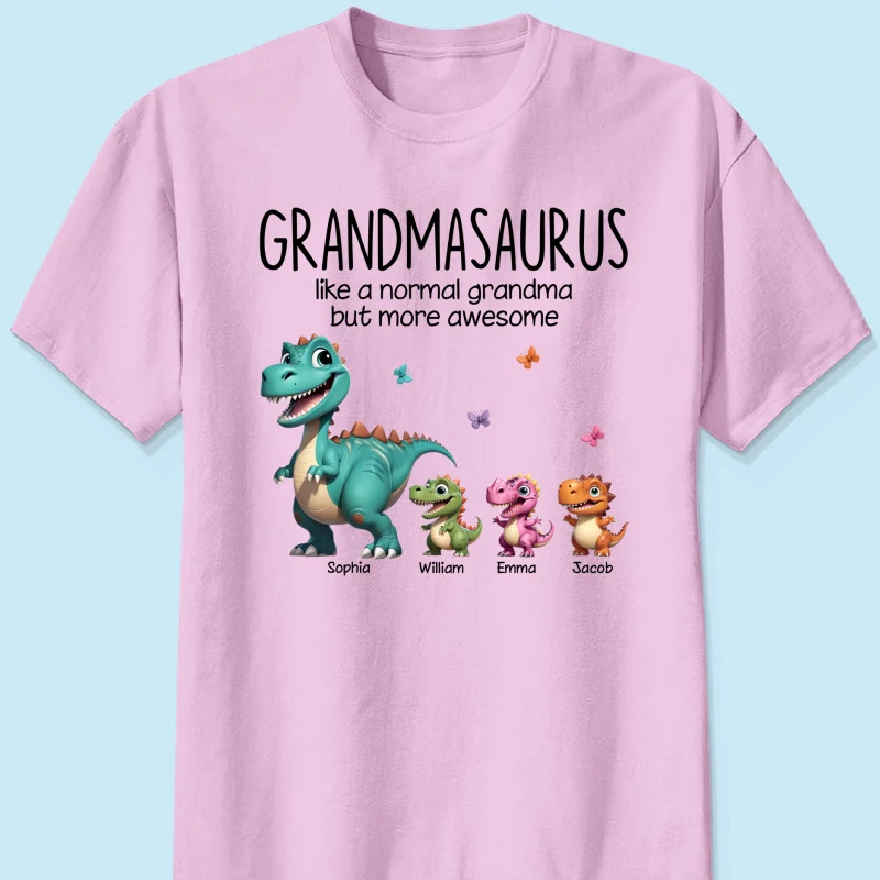 Grandmasaurus And Kids 3D Effect Dinosaurs Personalized Shirt | A Heartfelt Gift for Grandma's Birthday, Mother’s Day, or Just Because - Image 15