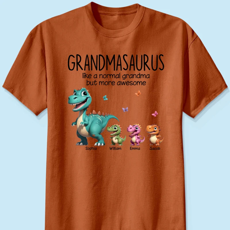 Grandmasaurus And Kids 3D Effect Dinosaurs Personalized Shirt | A Heartfelt Gift for Grandma's Birthday, Mother’s Day, or Just Because - Image 17