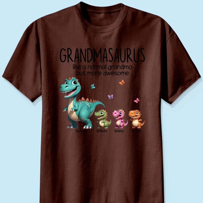 Grandmasaurus And Kids 3D Effect Dinosaurs Personalized Shirt | A Heartfelt Gift for Grandma's Birthday, Mother’s Day, or Just Because - Image 18
