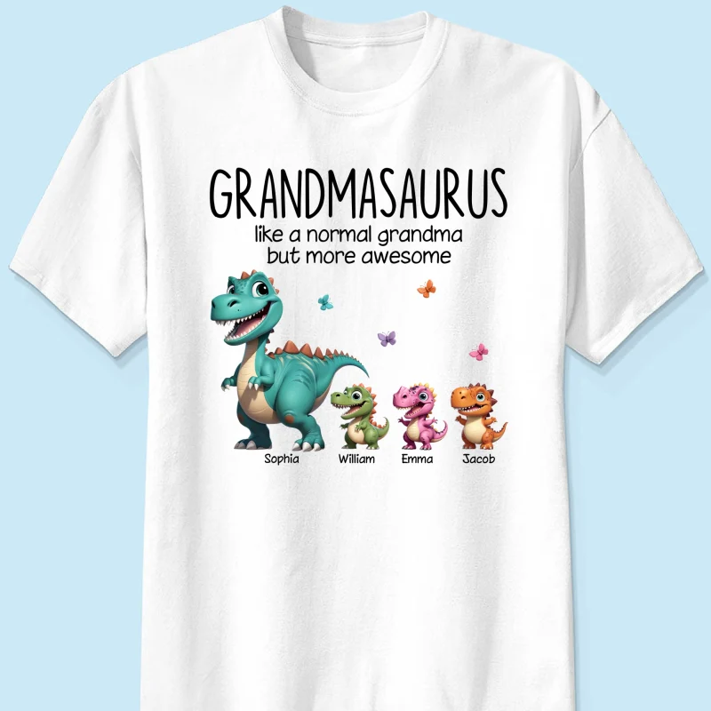 Grandmasaurus And Kids 3D Effect Dinosaurs Personalized Shirt | A Heartfelt Gift for Grandma's Birthday, Mother’s Day, or Just Because - Image 19