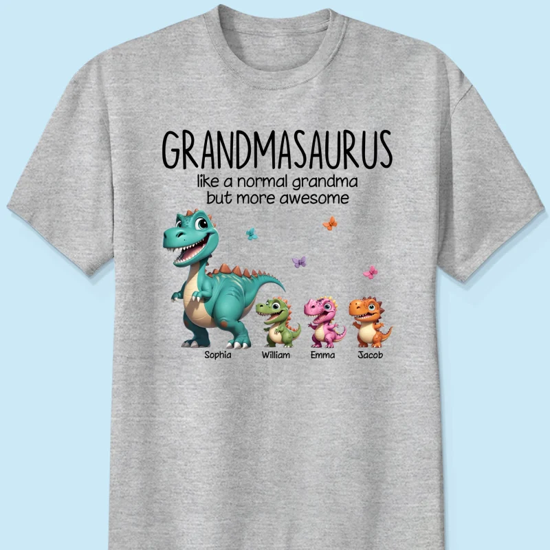 Grandmasaurus And Kids 3D Effect Dinosaurs Personalized Shirt | A Heartfelt Gift for Grandma's Birthday, Mother’s Day, or Just Because - Image 20