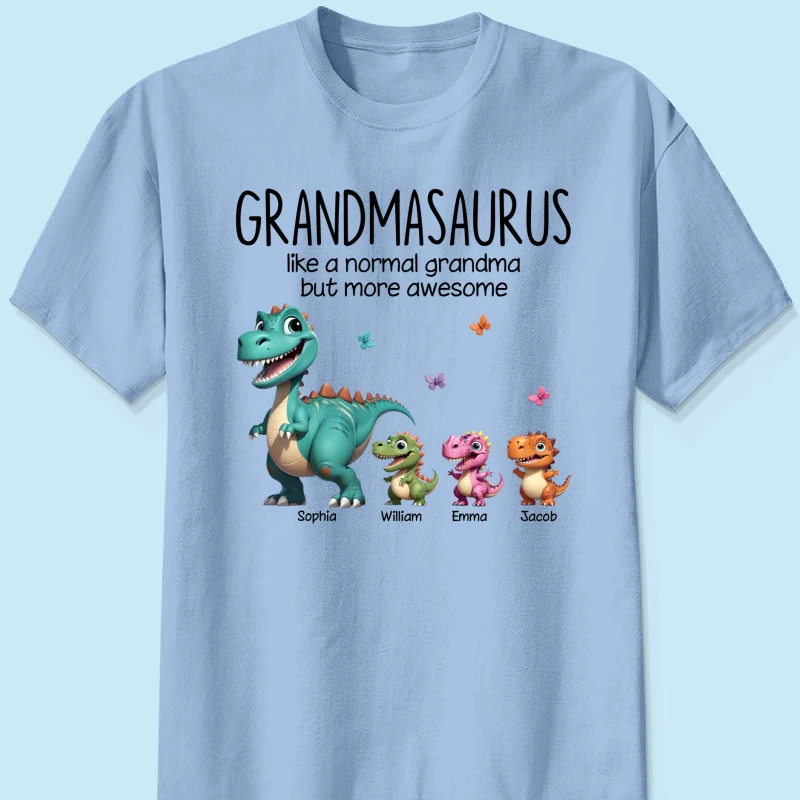 Grandmasaurus And Kids 3D Effect Dinosaurs Personalized Shirt | A Heartfelt Gift for Grandma's Birthday, Mother’s Day, or Just Because - Image 21