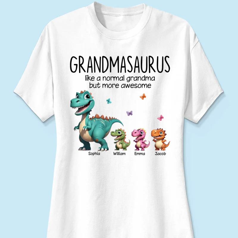 Grandmasaurus And Kids 3D Effect Dinosaurs Personalized Shirt | A Heartfelt Gift for Grandma's Birthday, Mother’s Day, or Just Because - Image 22