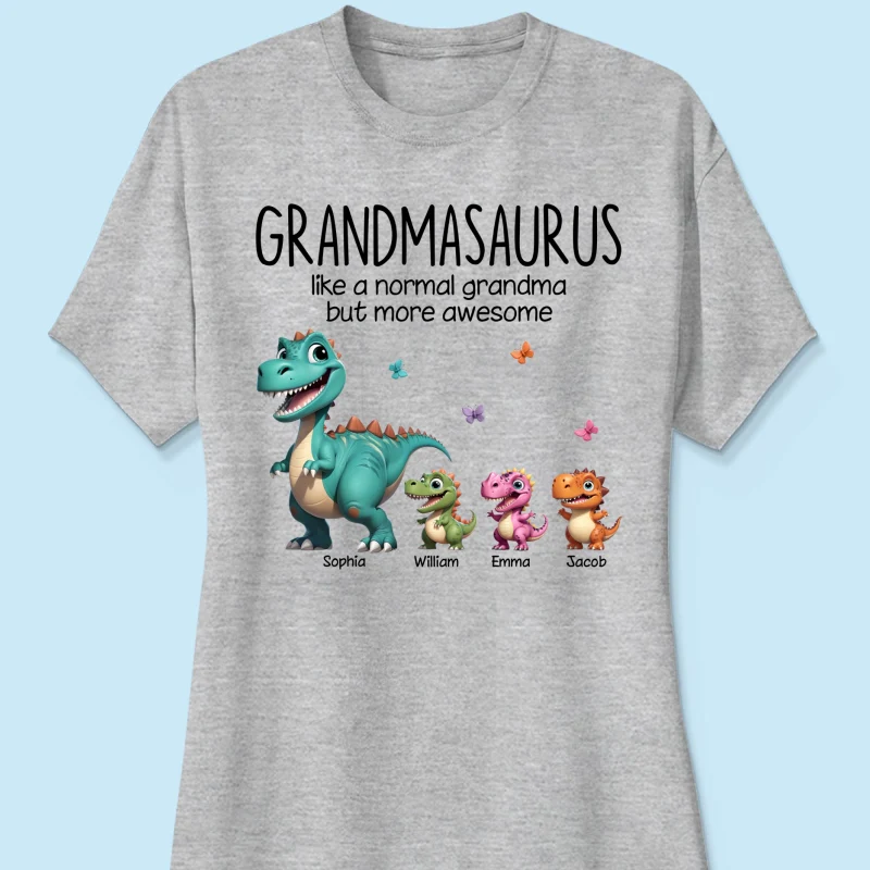 Grandmasaurus And Kids 3D Effect Dinosaurs Personalized Shirt | A Heartfelt Gift for Grandma's Birthday, Mother’s Day, or Just Because - Image 23