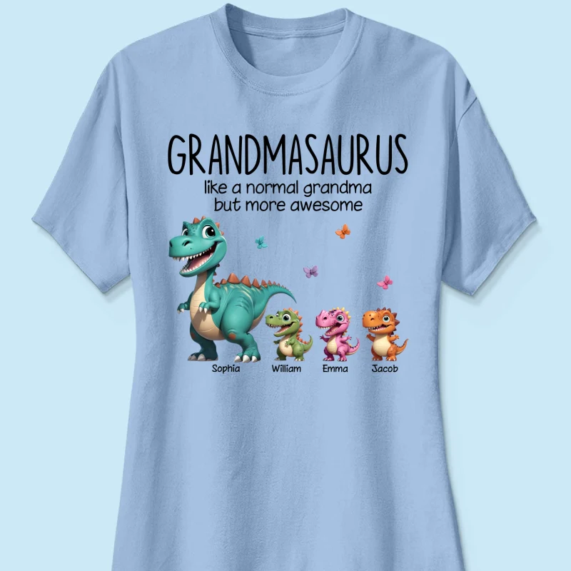 Grandmasaurus And Kids 3D Effect Dinosaurs Personalized Shirt | A Heartfelt Gift for Grandma's Birthday, Mother’s Day, or Just Because - Image 25
