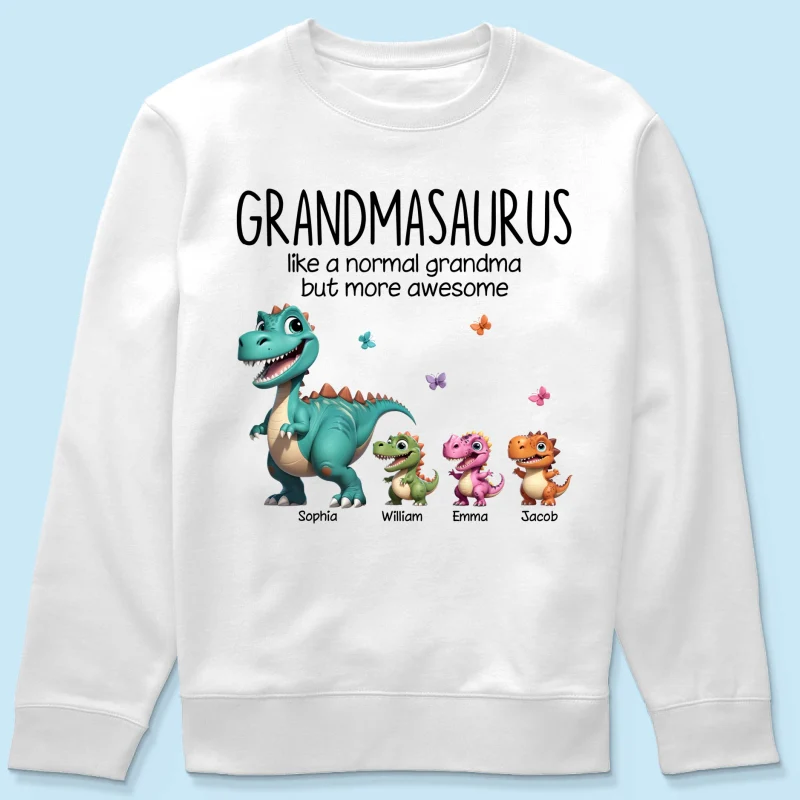 Grandmasaurus And Kids 3D Effect Dinosaurs Personalized Shirt | A Heartfelt Gift for Grandma's Birthday, Mother’s Day, or Just Because - Image 26