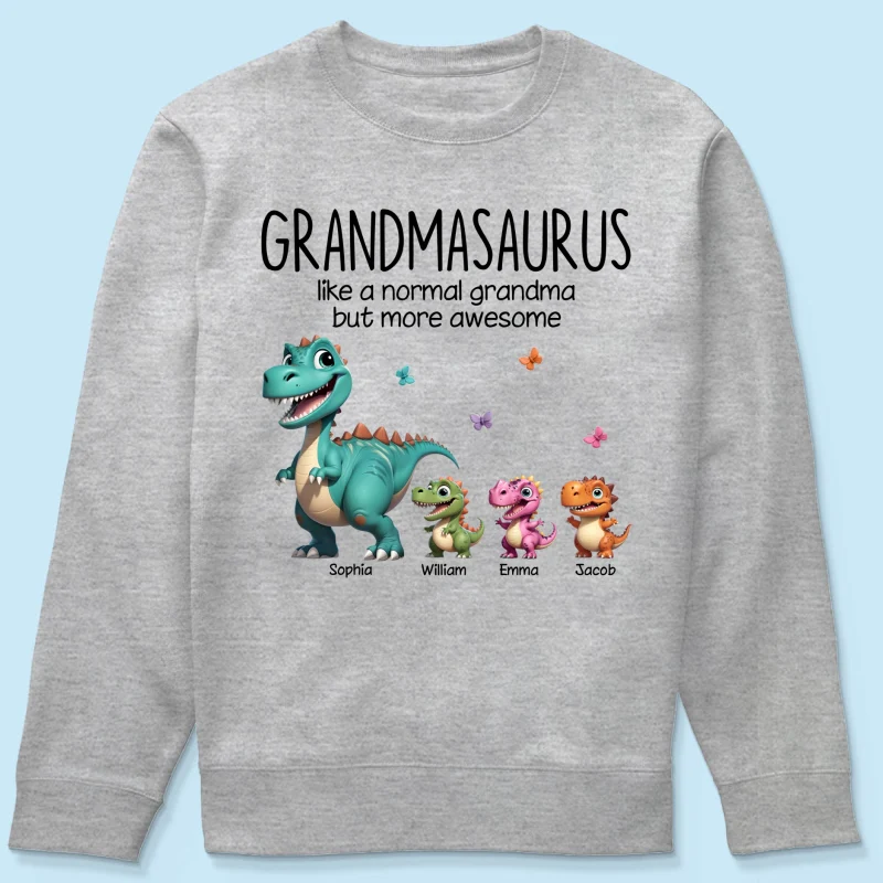 Grandmasaurus And Kids 3D Effect Dinosaurs Personalized Shirt | A Heartfelt Gift for Grandma's Birthday, Mother’s Day, or Just Because - Image 27