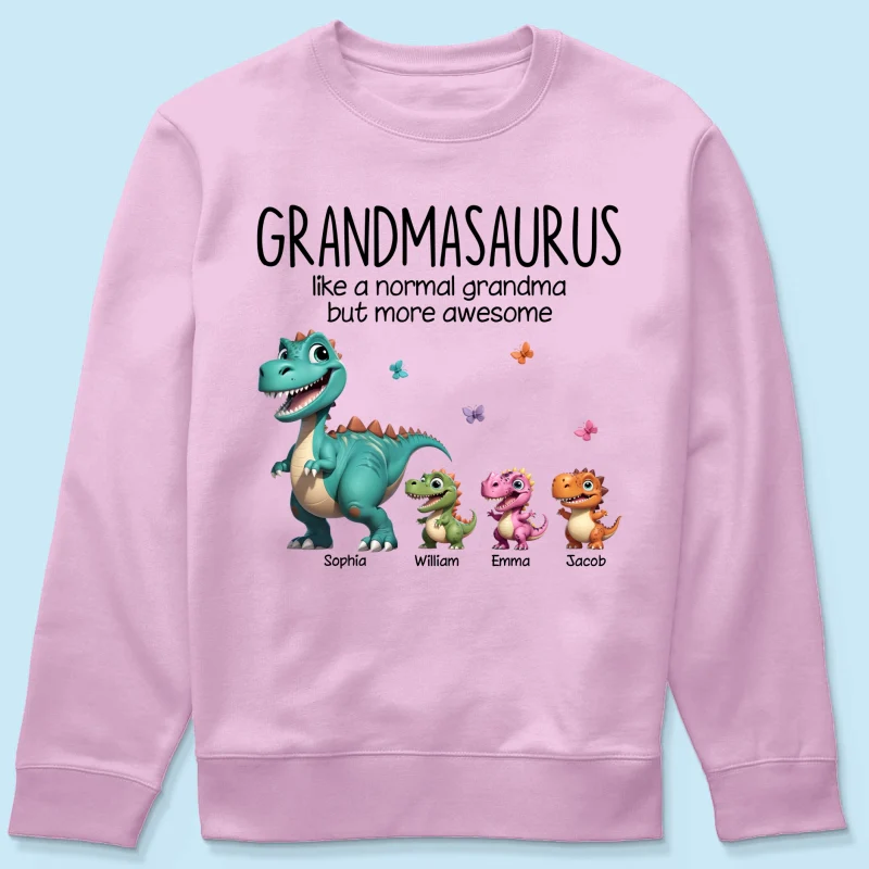 Grandmasaurus And Kids 3D Effect Dinosaurs Personalized Shirt | A Heartfelt Gift for Grandma's Birthday, Mother’s Day, or Just Because - Image 28