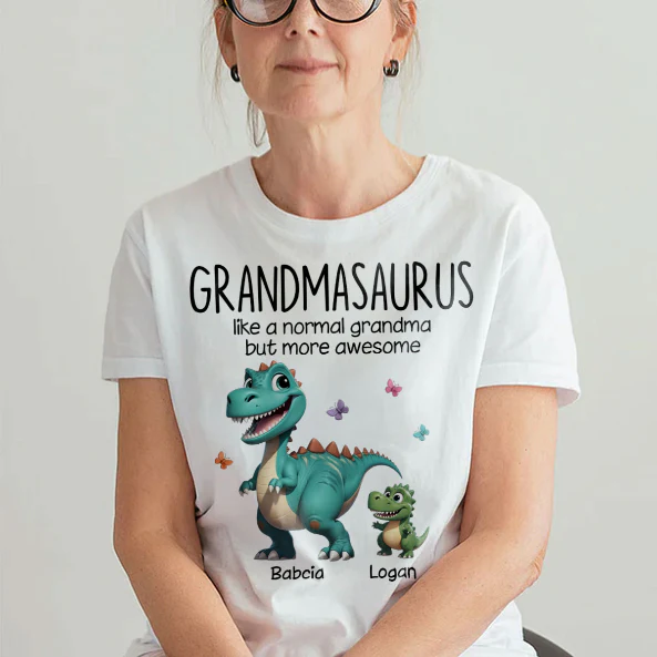 Grandmasaurus And Kids 3D Effect Dinosaurs Personalized Shirt | A Heartfelt Gift for Grandma's Birthday, Mother’s Day, or Just Because - Image 6