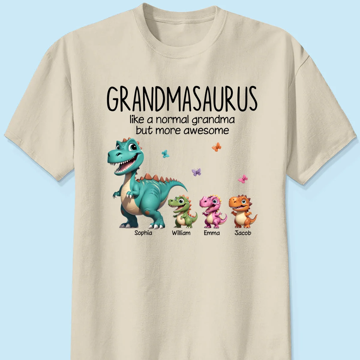 Grandmasaurus And Kids 3D Effect Dinosaurs Personalized Shirt | A Heartfelt Gift for Grandma's Birthday, Mother’s Day, or Just Because - Image 17