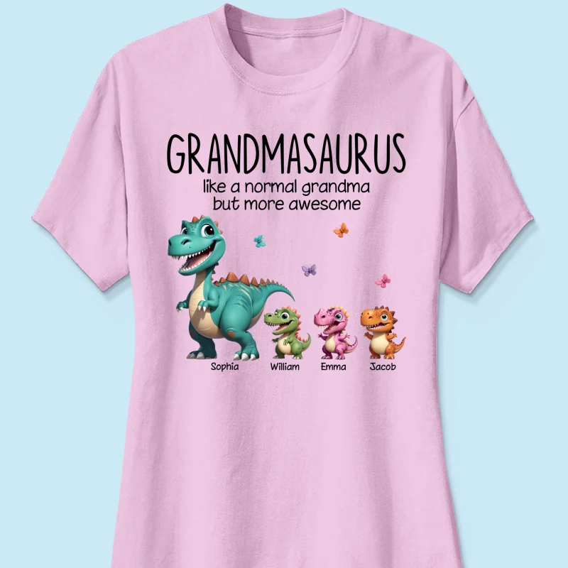 Grandmasaurus And Kids 3D Effect Dinosaurs Personalized Shirt | A Heartfelt Gift for Grandma's Birthday, Mother’s Day, or Just Because - Image 22