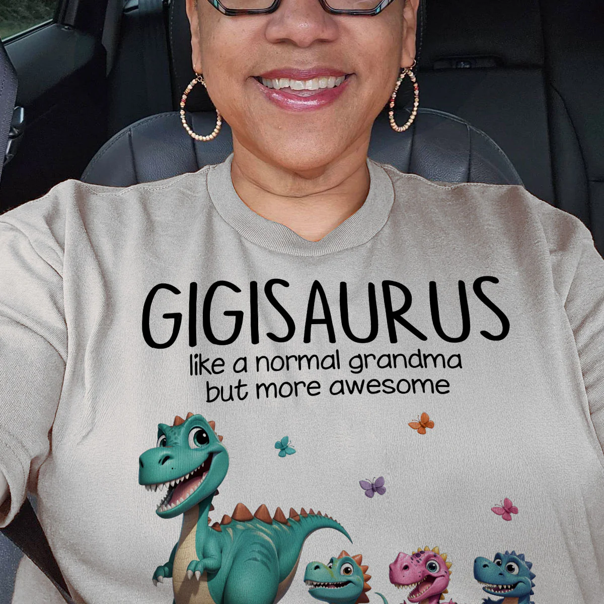 Grandmasaurus And Kids 3D Effect Dinosaurs Personalized Shirt | A Heartfelt Gift for Grandma's Birthday, Mother’s Day, or Just Because - Image 5