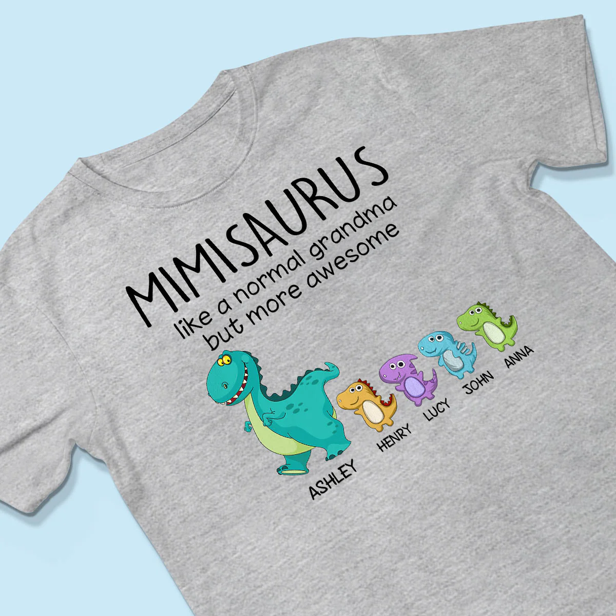 Grandmasaurus And Kids Personalized Shirt - Image 3