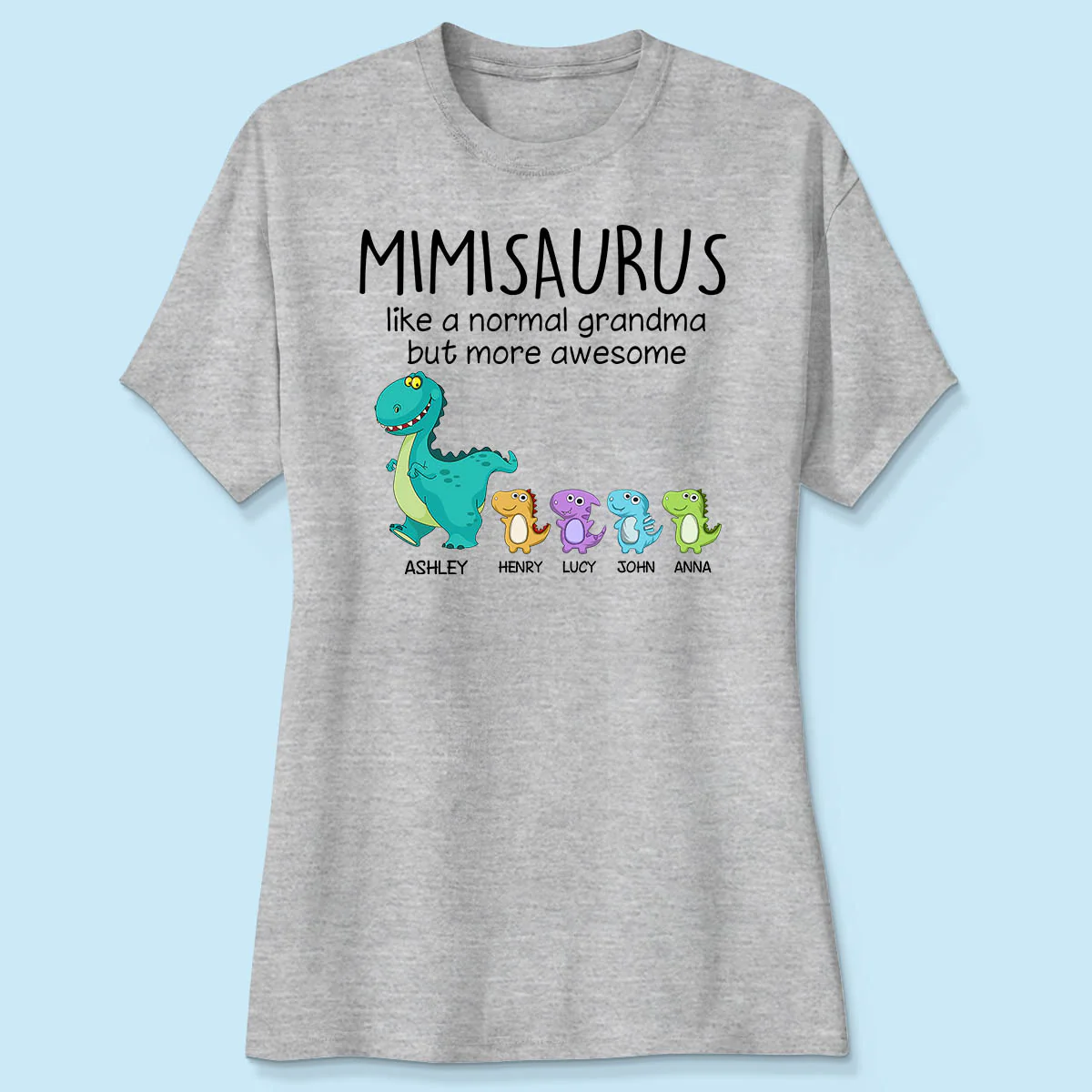 Grandmasaurus And Kids Personalized Shirt - Image 4