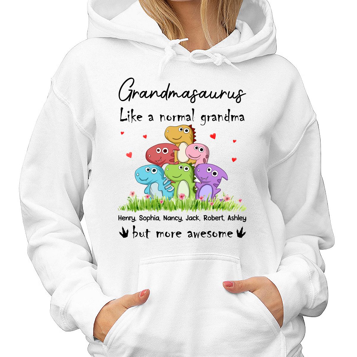 Grandmasaurus Colorful Dinosaurs Mom Grandma Personalized Shirt - Image 4