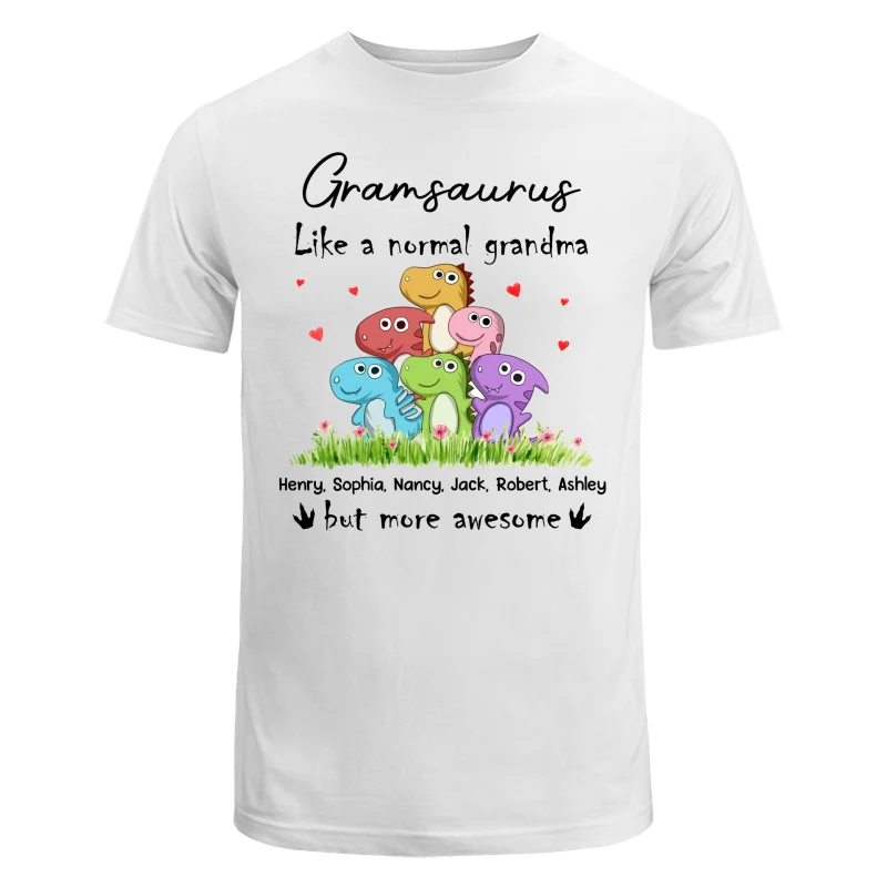 Grandmasaurus Colorful Dinosaurs Mom Grandma Personalized Shirt - Image 5