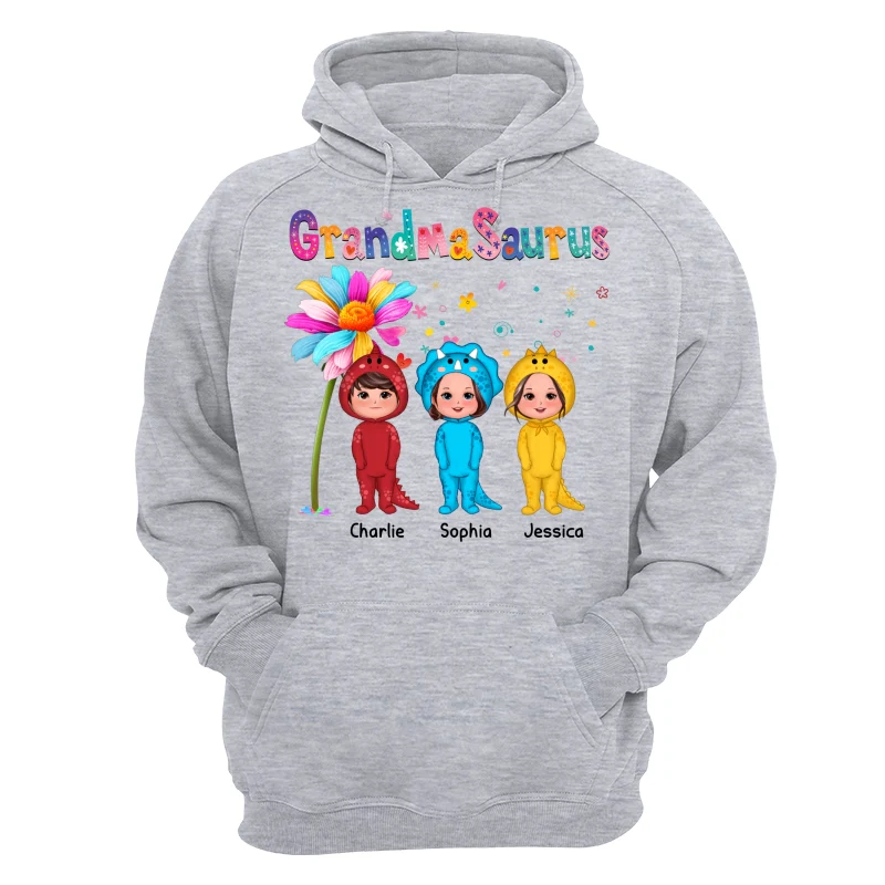 Grandmasaurus Doll Kids Dinosaur Costume Gift For Grandma Personalized Shirt - Image 14