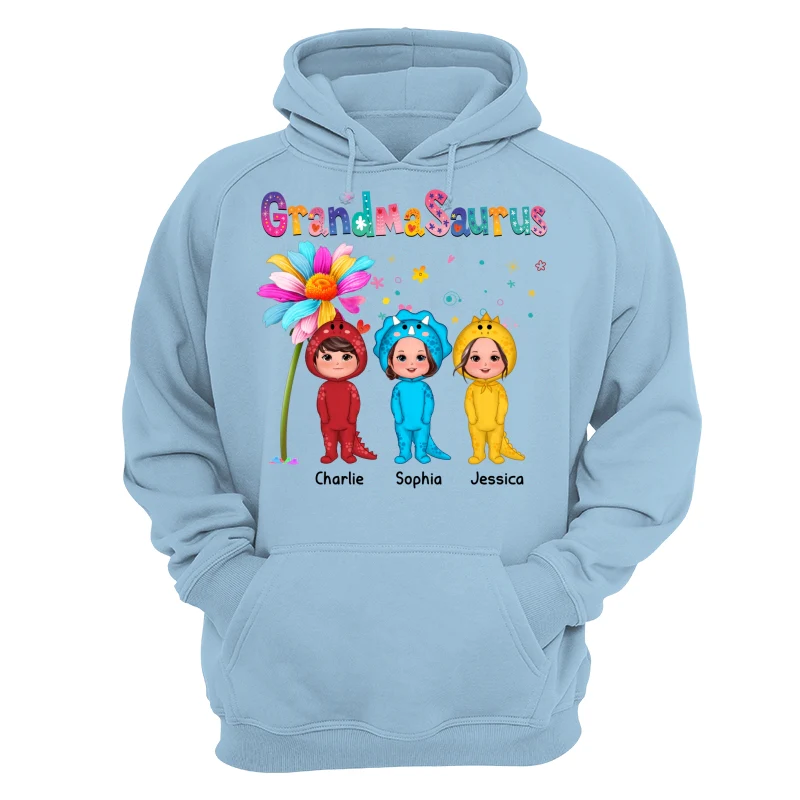 Grandmasaurus Doll Kids Dinosaur Costume Gift For Grandma Personalized Shirt - Image 16