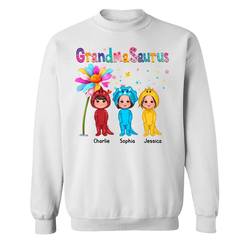 Grandmasaurus Doll Kids Dinosaur Costume Gift For Grandma Personalized Shirt - Image 17