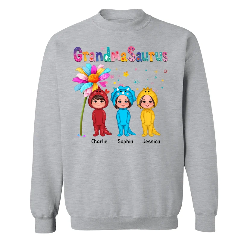 Grandmasaurus Doll Kids Dinosaur Costume Gift For Grandma Personalized Shirt - Image 18