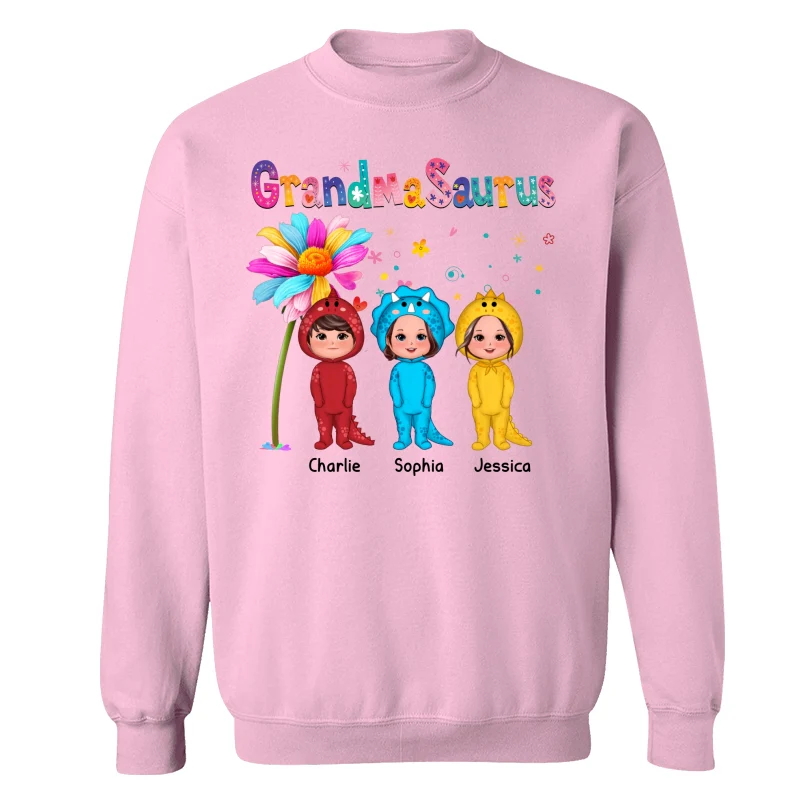 Grandmasaurus Doll Kids Dinosaur Costume Gift For Grandma Personalized Shirt - Image 19