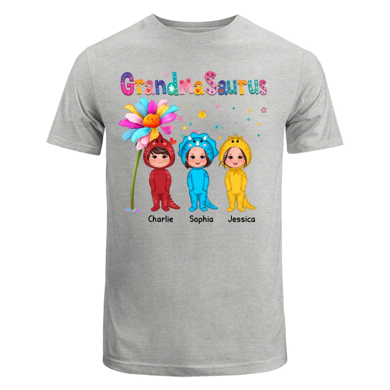Grandmasaurus Doll Kids Dinosaur Costume Gift For Grandma Personalized Shirt - Image 6