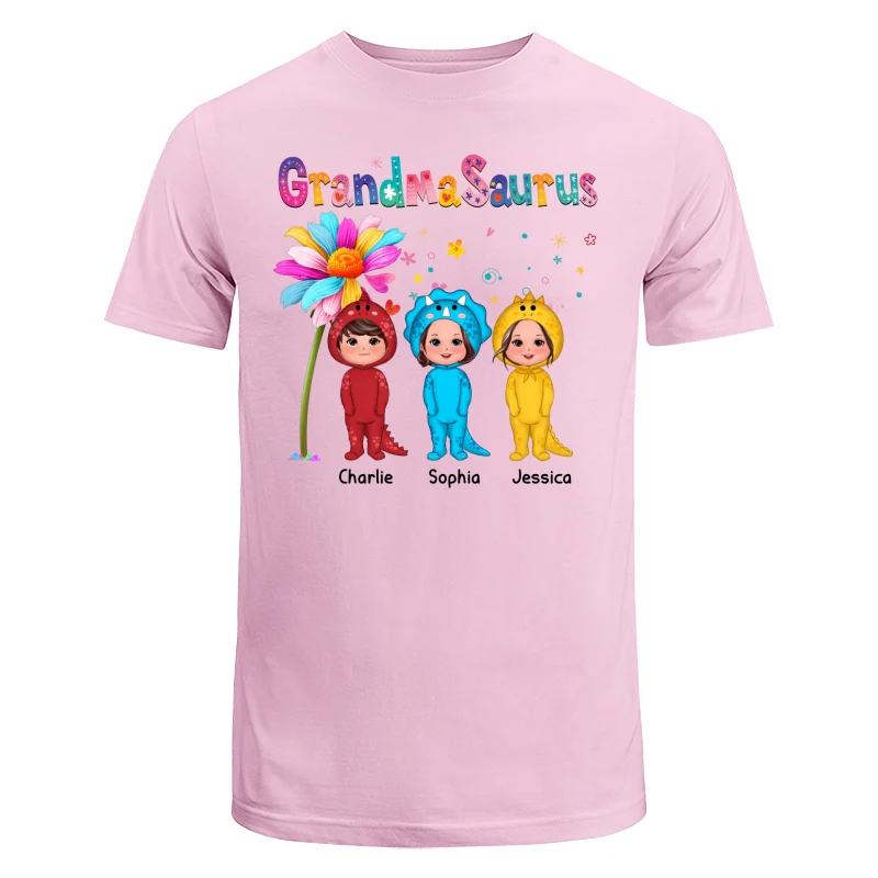 Grandmasaurus Doll Kids Dinosaur Costume Gift For Grandma Personalized Shirt - Image 7
